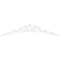 Ekena Millwork Pitch Baile Architectural Grade PVC Gable Pediment, 48"W x 10"H x 1"P (5/12) GPP048X010X100BAI - alternate 4
